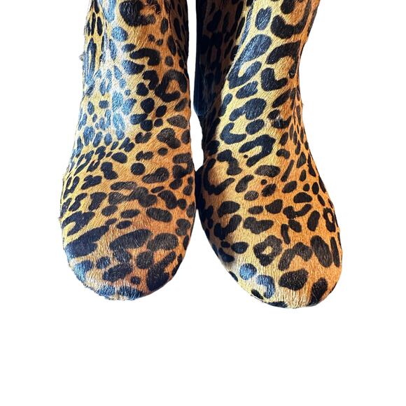 Banana Republic Leopard Calf Hair Ankle Booties - Size 8.5 - Picture 12 of 14
